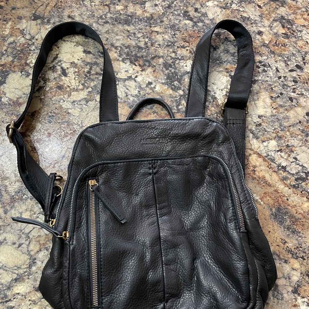 NWOT American Leather Cleveland Black Women’s Backpack / Purse 👜 🎒